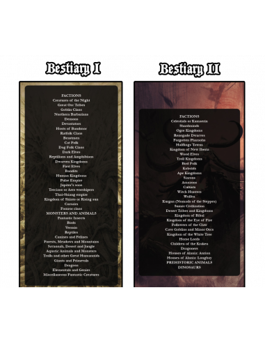 Bestiario I (idioma inglés)