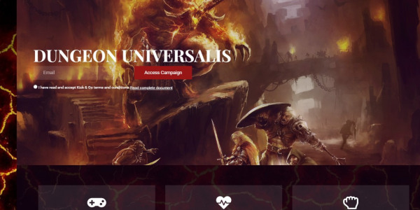 Pledge Manager abierto (y Late Pledge) para conseguir Dungeon universalis 1.3 y expansiones