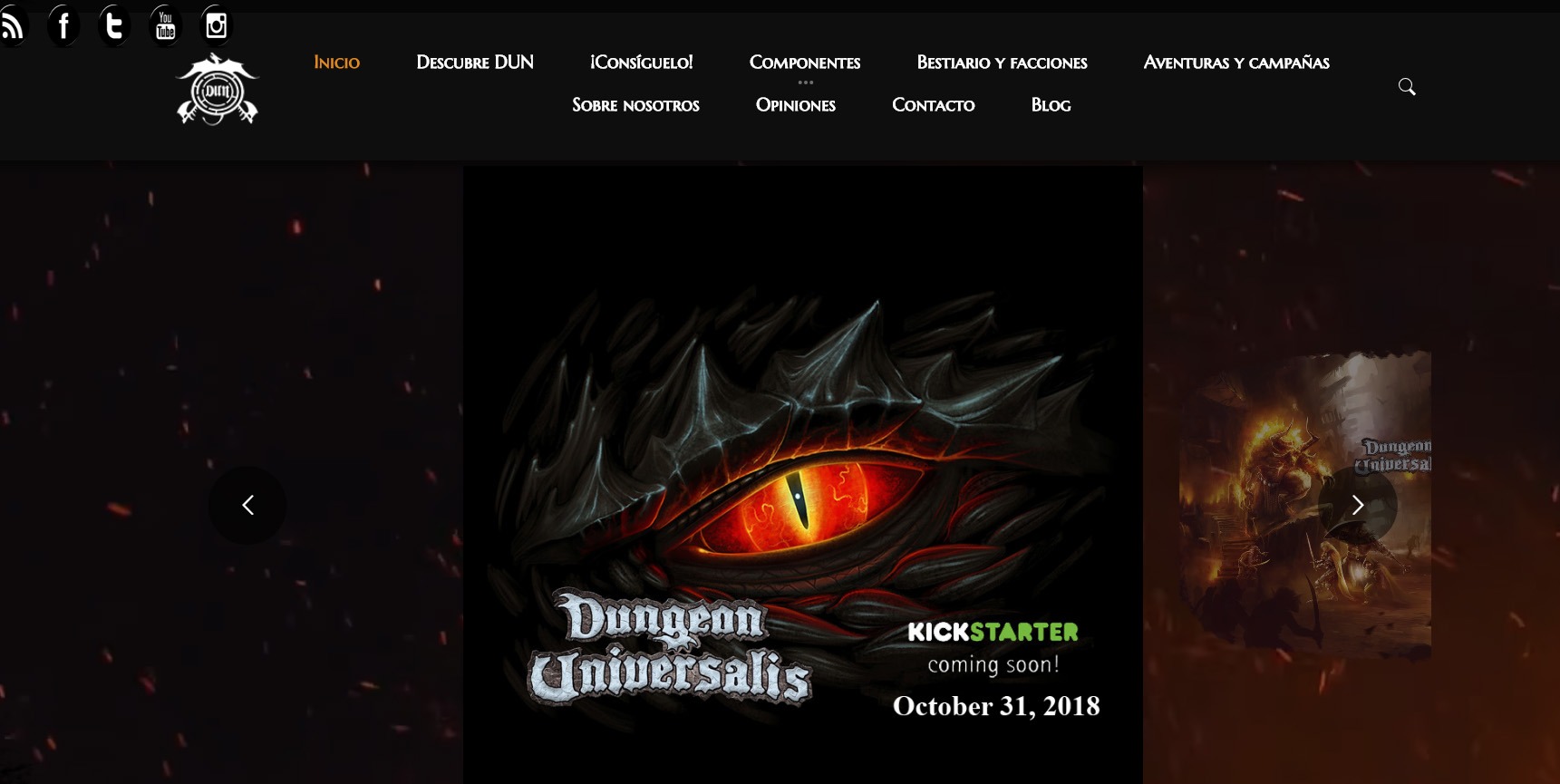 Web oficial de Dungeon Universalis